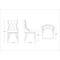 Manhattan Comfort Reine Faux Leather Dining Chair (Set of Two) in Cream and Walnut DC007-CR - alternate 6